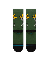 The Stance Mens Welcome Wilbur Crew Socks in Green