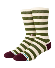 The Stance Mens Breton Crew Socks in Green