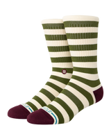 The Stance Mens Breton Crew Socks in Green