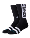 The Stance Mens OG Socks (3 Pack) in Black & White