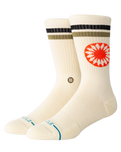 The Stance Mens Sun Dial Crew Socks in Cream