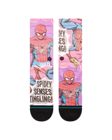 The Stance Mens Spidey Senses Socks in Magenta