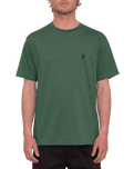 The Volcom Mens Circle Blanks T-Shirt in Fir Green