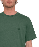 The Volcom Mens Circle Blanks T-Shirt in Fir Green