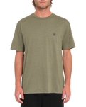 The Volcom Mens Circle Blanks T-Shirt in Wintermoss