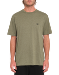 The Volcom Mens Circle Blanks T-Shirt in Wintermoss