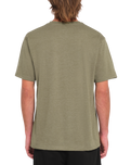 The Volcom Mens Circle Blanks T-Shirt in Wintermoss