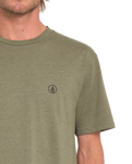 The Volcom Mens Circle Blanks T-Shirt in Wintermoss