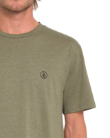 The Volcom Mens Circle Blanks T-Shirt in Wintermoss