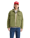 The Levi's® Mens Masonic Patch Pocket Overshirt in Bluish Olive