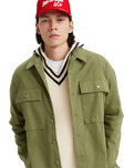 The Levi's® Mens Masonic Patch Pocket Overshirt in Bluish Olive