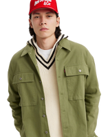 The Levi's® Mens Masonic Patch Pocket Overshirt in Bluish Olive