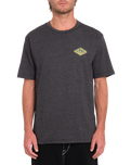 The Volcom Mens Voboxed T-Shirt in Heather Black