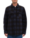 The Volcom Mens Bowered Fleece Overshirt in Navy