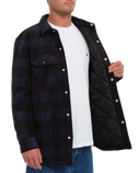 The Volcom Mens Bowered Fleece Overshirt in Navy