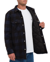 The Volcom Mens Bowered Fleece Overshirt in Navy