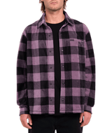 The Volcom Mens Bowered Light Shirt in Vintage Violet