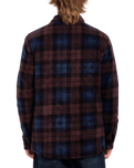 The Volcom Mens Bowered Fleece Overshirt in Merlot