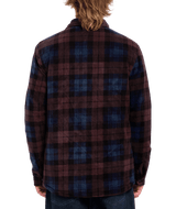 The Volcom Mens Bowered Fleece Overshirt in Merlot