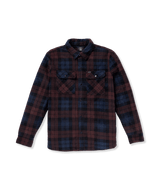 The Volcom Mens Bowered Fleece Overshirt in Merlot