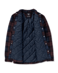 The Volcom Mens Bowered Fleece Overshirt in Merlot