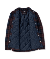 The Volcom Mens Bowered Fleece Overshirt in Merlot