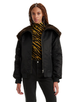 The Levi's® Womens Oversized Hooded Jacket in Caviar