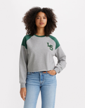 The Levi's® Womens Graphic Campout Sweatshirt in Heather Grey