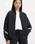 The Levi's® Womens Graphic Flex Zipped Sweatshirt in Caviar