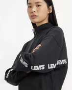 The Levi's® Womens Graphic Flex Zipped Sweatshirt in Caviar