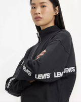 The Levi's® Womens Graphic Flex Zipped Sweatshirt in Caviar