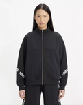 The Levi's® Womens Graphic Flex Zipped Sweatshirt in Caviar