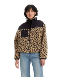 The Levi's® Womens Big Foot Sherpa Fleece Jacket in Leopard