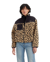 The Levi's® Womens Big Foot Sherpa Fleece Jacket in Leopard