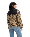 The Levi's® Womens Big Foot Sherpa Fleece Jacket in Leopard