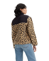 The Levi's® Womens Big Foot Sherpa Fleece Jacket in Leopard