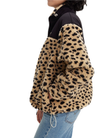 The Levi's® Womens Big Foot Sherpa Fleece Jacket in Leopard