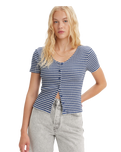 The Levi's® Womens Monica Top in Penny Stripe Coastal Fjord