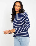 The Levi's® Womens Margot T-Shirt in Saint Stripe Naval Academy