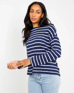 The Levi's® Womens Margot T-Shirt in Saint Stripe Naval Academy