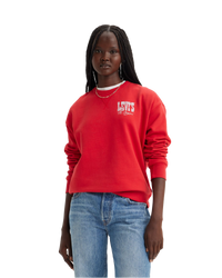 The Levi's® Womens Graphic Signature Sweatshirt in Script Red