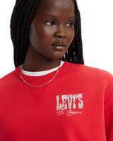 The Levi's® Womens Graphic Signature Sweatshirt in Script Red