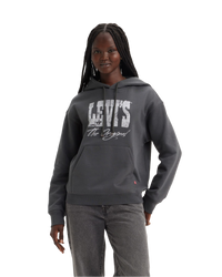 The Levi's® Womens Graphic Signature Hoodie in Black Oyster