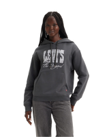 The Levi's® Womens Graphic Signature Hoodie in Black Oyster