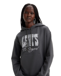 The Levi's® Womens Graphic Signature Hoodie in Black Oyster