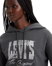 The Levi's® Womens Graphic Signature Hoodie in Black Oyster