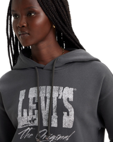 The Levi's® Womens Graphic Signature Hoodie in Black Oyster