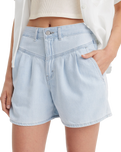 The Levi's® Womens Featherweight Mom Shorts in Poole Party