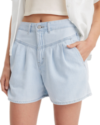 The Levi's® Womens Featherweight Mom Shorts in Poole Party