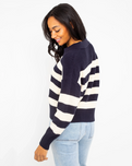 The Levi's® Womens Eve Jumper in Gem Stripe Nightwatch